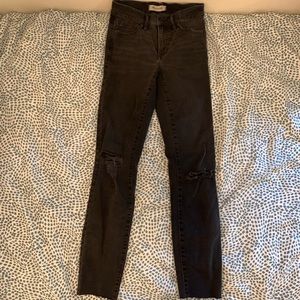 Madewell TALL 9” Distressed High Rise Skinny Jeans